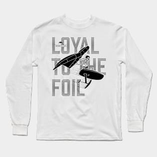 Northwest Foil Club: LOYAL / All Black (Background text) Long Sleeve T-Shirt